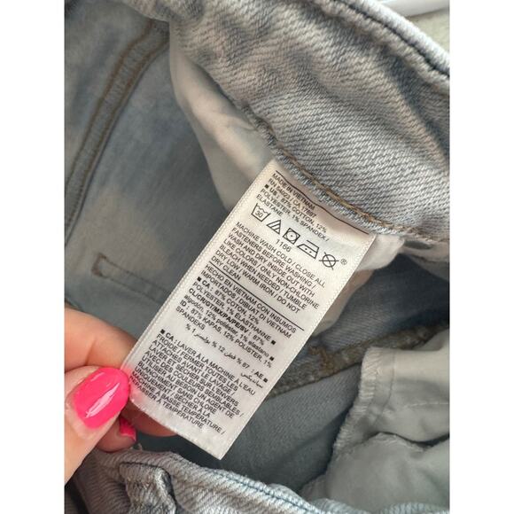 Old Navy OG Straight High Rise Light Wash Denim Jeans Baggy Womens Size 0 - Picture 8 of 8